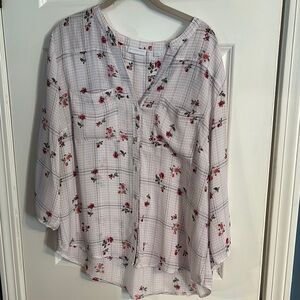 Floral Plaid Women's Top
